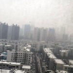 11月7日、中国瀋陽に初雪